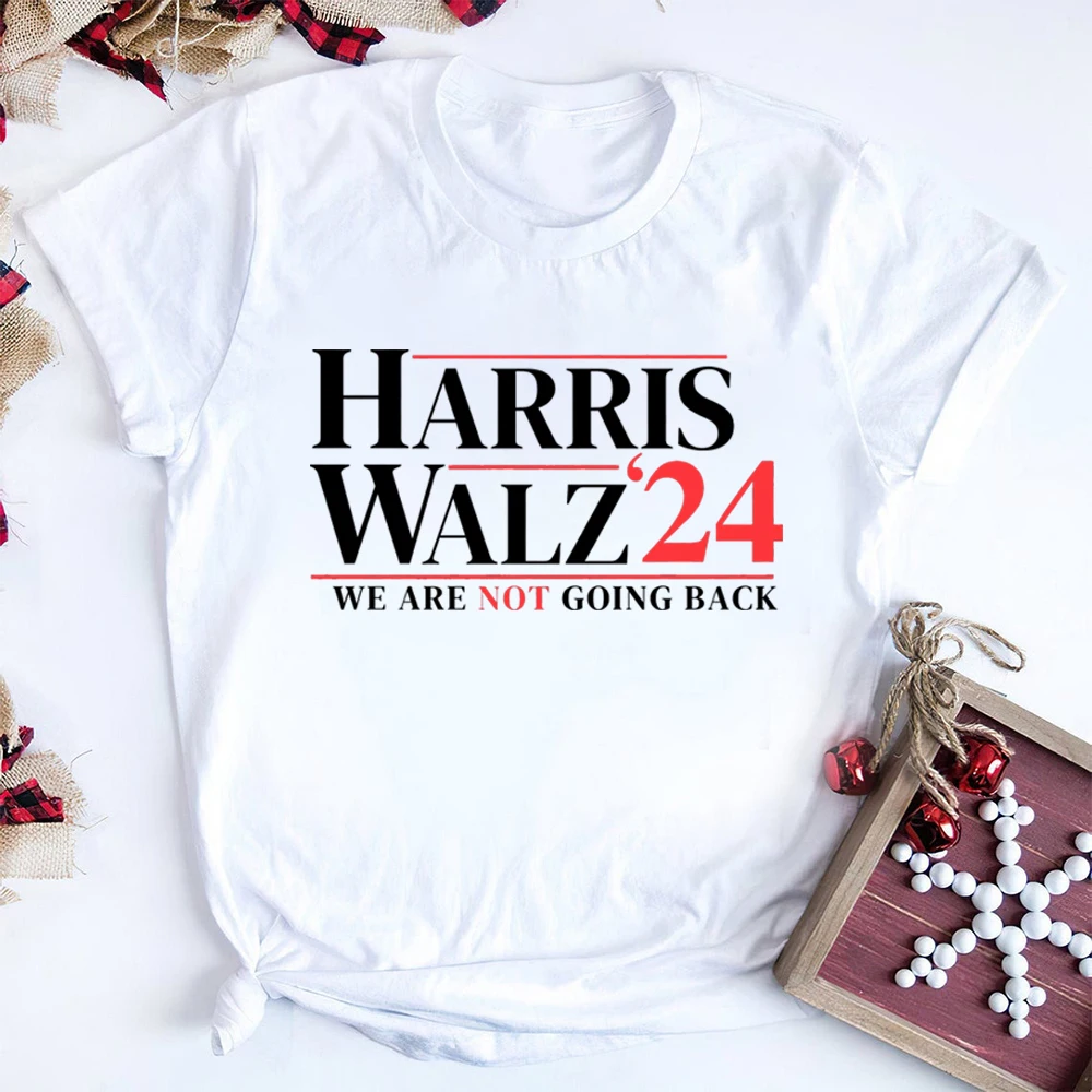 Harris Walz 2024 Shirt Kamala Tim Walz T-shirt Vote Blue US Election Tee Womens Power Voting Shirts Retro Kamala Harris 2024 Top