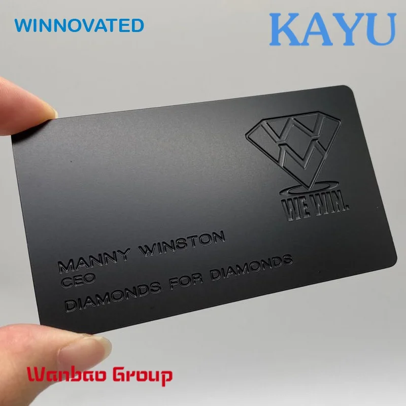 Custom  Membership Engraved Luxury Name Visiting Custom Metal Business Cards With Logo