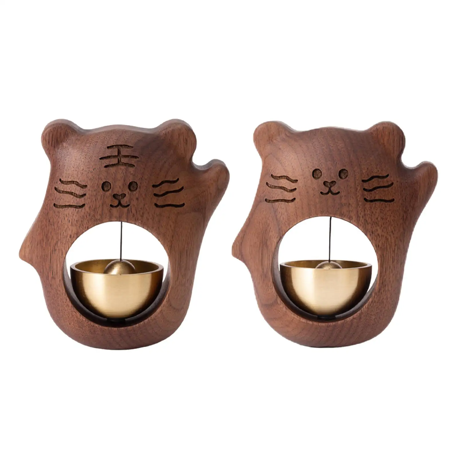 Simple Magnetic Shopkeepers Bell Decor Wooden Ornaments Doorbell Wind Chime for Entrance Housewarming Gifts Opening Door