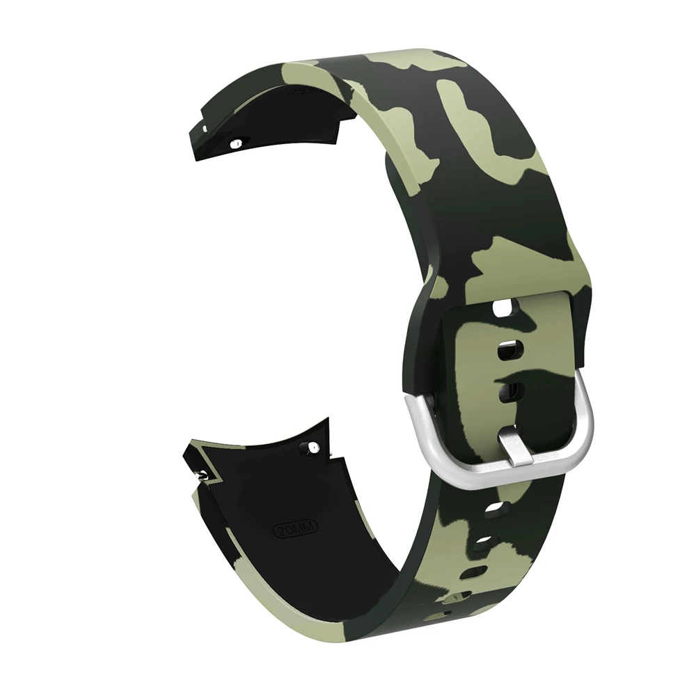 strap For Samsung Galaxy watch 4 classic 42mm 46mm series Silicone Camo band For Galaxy Watch 4 44mm 40mm Replacement watch band