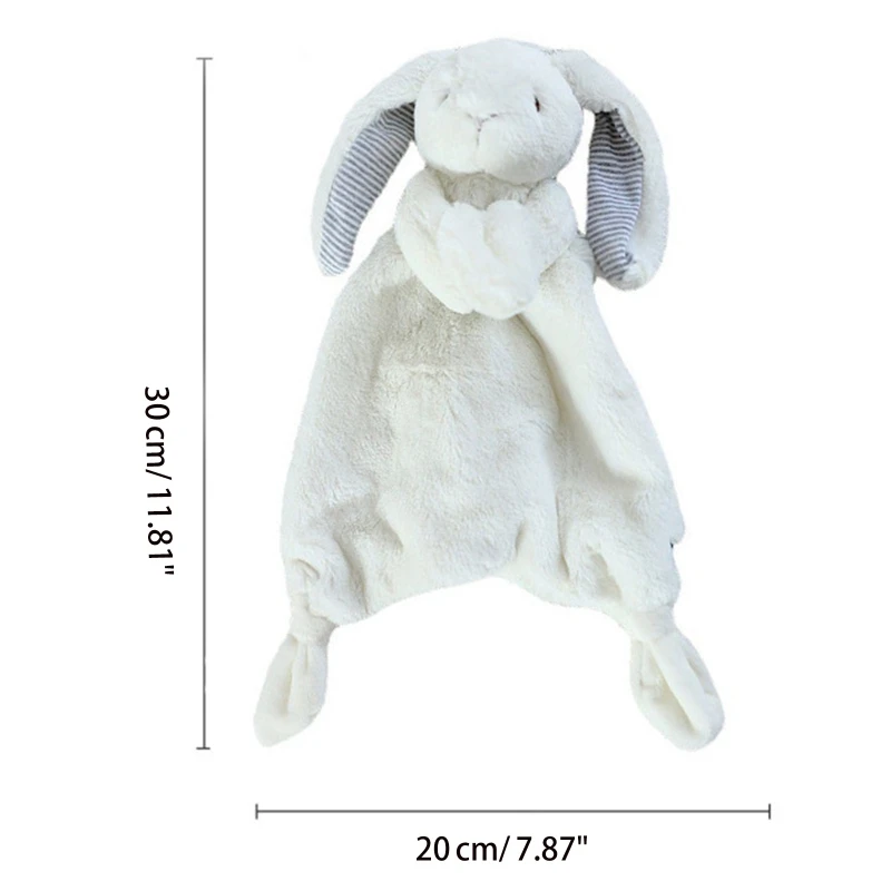 11’’ Mini Plush Rabbit Comforter Sleeping for Doll Mood Appease Baby Infant Gift