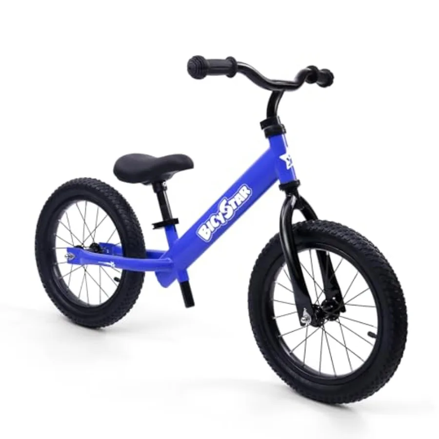 

14 Inch Balance Bike for 3-6 Year Old, Air Rubber Tires, Black/Red, Lightweight Aluminum Frame with Adjustable Seat and Handleb