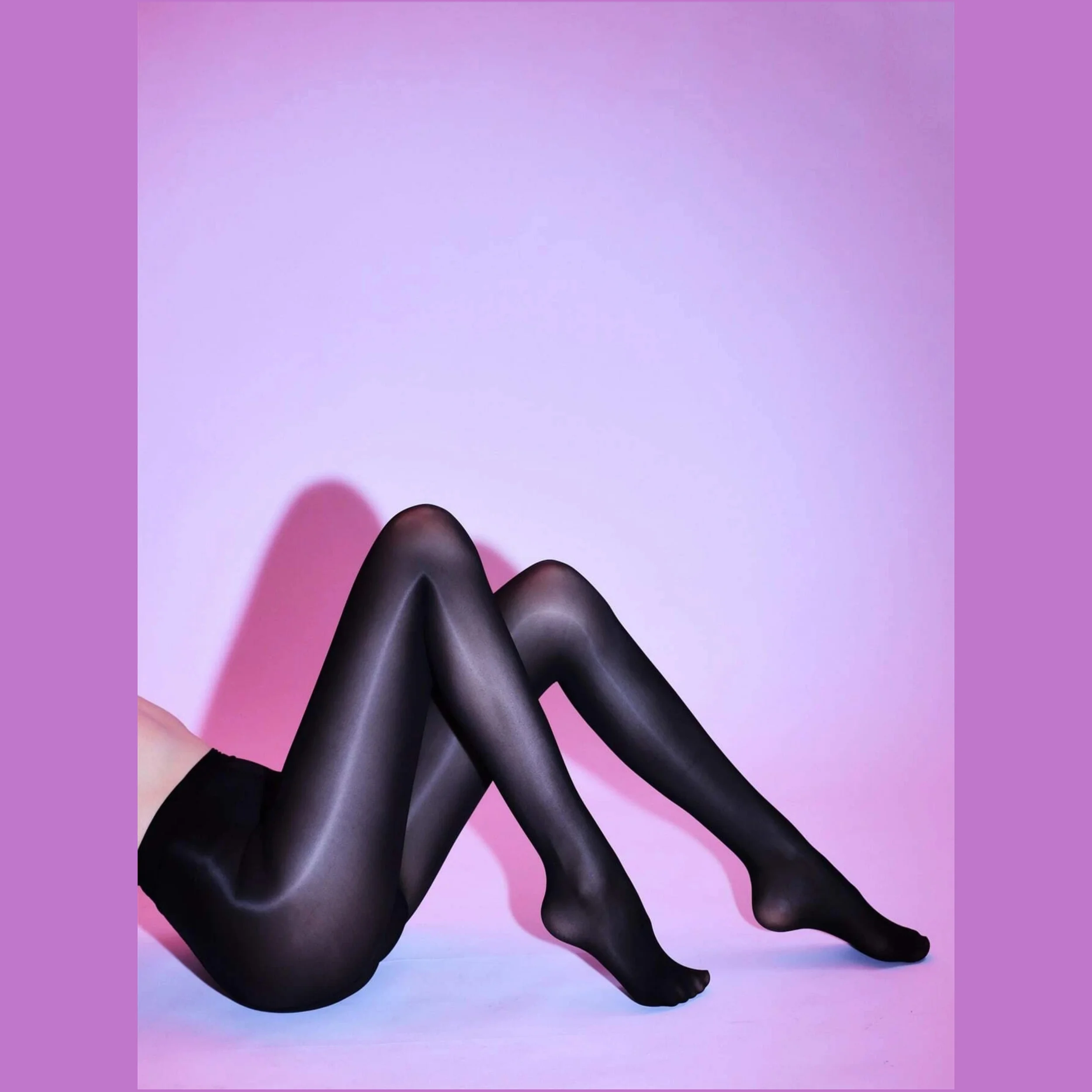 1Piece Women\'S Sexy Black Silk Horse Oil Leg Pantyhose