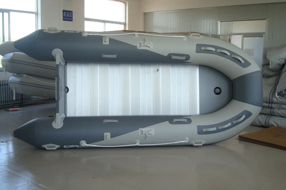 Herofuns قارب قابل للنفخ 320 سنتيمتر x 151 سنتيمتر 3 طبقة قوارب الصيد القابلة للنفخ مغلفة مقاومة للاهتراء كاياك التجديف الزورق #3