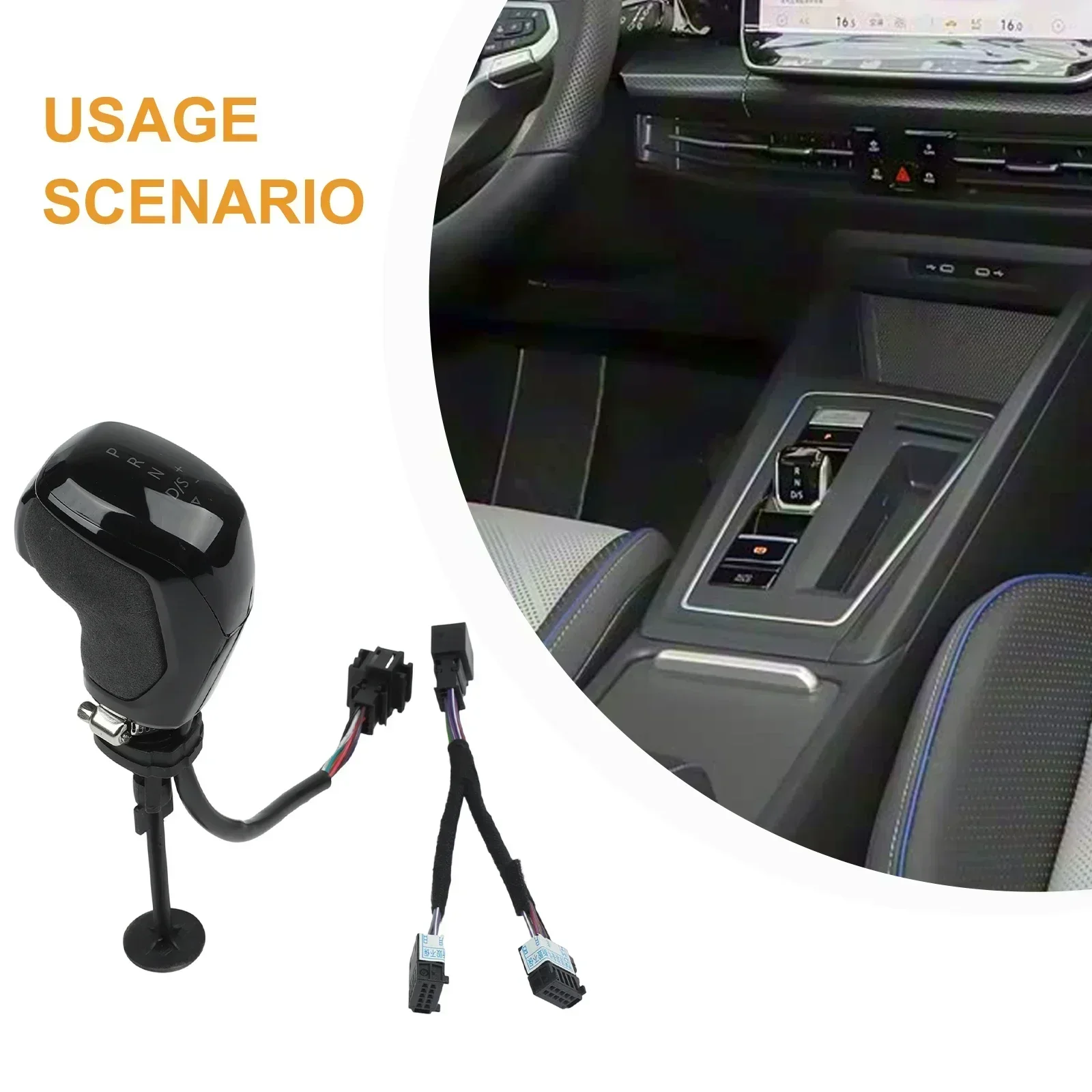 

Черная ручка переключения передач с LED-подсветкой (красно-белая), 12В, простая установка, для автоматической коробки передач автомобиля