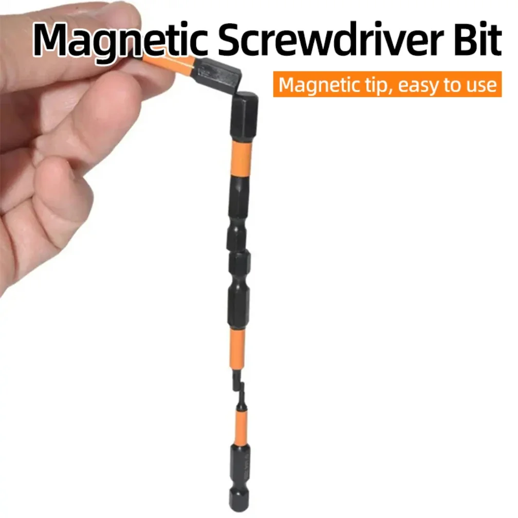 Set di punte per cacciavite con chiave a brugola a testa esagonale SAE metrico 1/4" punta per cacciavite magnetico con codolo esagonale S2 utensili manuali per trapano elettrico in acciaio