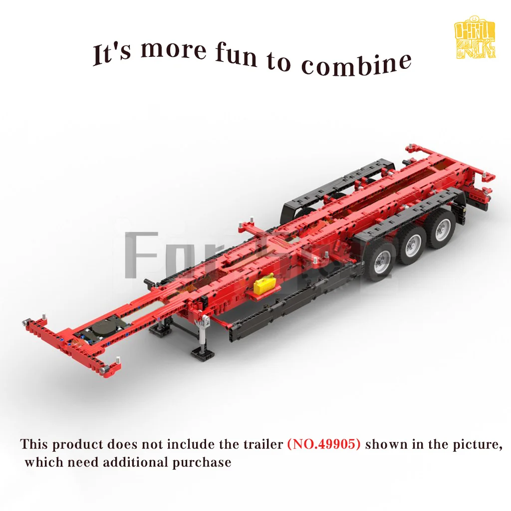 Moc-31288 Tractor Truck 20' Overseas Container Model With PDF Drawings Building Blocks Bricks DIY Toys Birthday Christmas Gifts