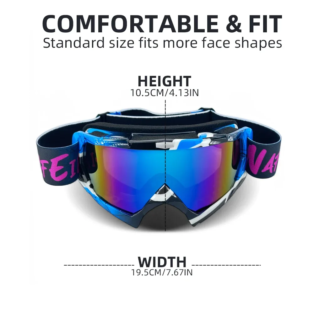High Quanlity Motorcycle Glasses Goggles Motocross Goggles Helmet MX Moto Dirt Bike ATV Ski Outdoor Sports Glass Scooter Googles
