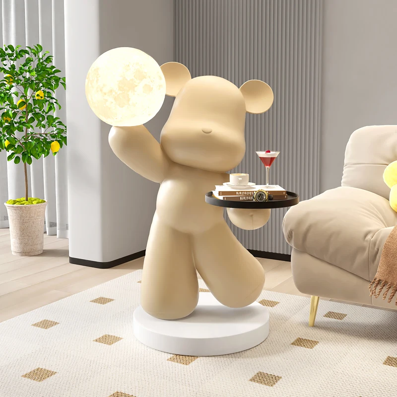 

Violent Bear Floor Ornament & Light - luxury Lamp for Living Room - Ideal Housewarming Gift room decor desk decoration