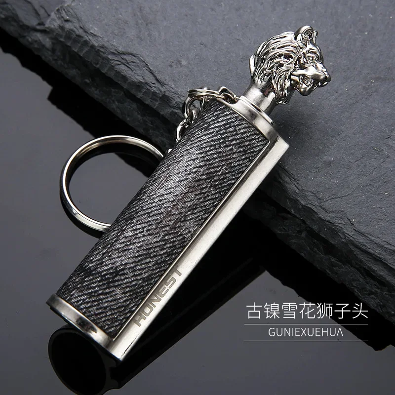 10000 Matche Keychain Ignition Safety Stick Outdoor Multifunction Waterproof Stainless Steel Lighter Men Cigarette Accessories