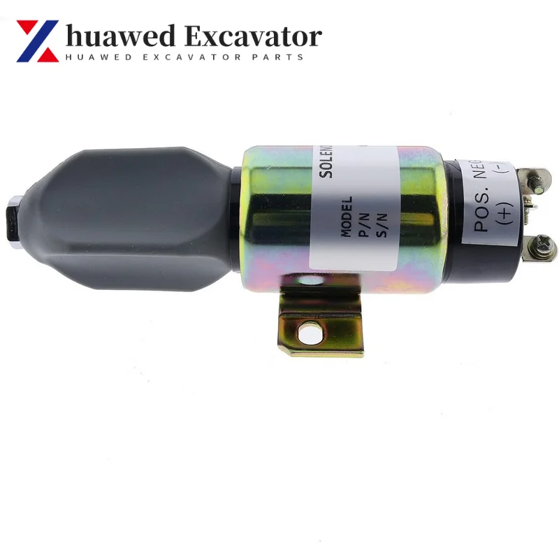 Fuel Shutoff Solenoid 1751-12E7U1B1S5A Compatible for Cummins Caterpillar CAT Excavator E70B E320 Replacement