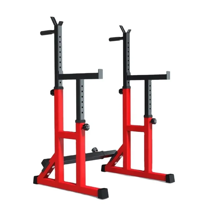 Home Gym Fitness Adjustable Foldable Cast Iron Squat Rack Multi Functional Strength Training Equipment Weight Lifting Power