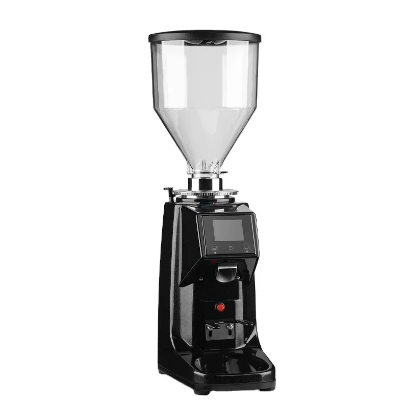 Professional Commercial Coffee Grinder Hotel Black Touch-screen Espresso Bean  Electric   Machine