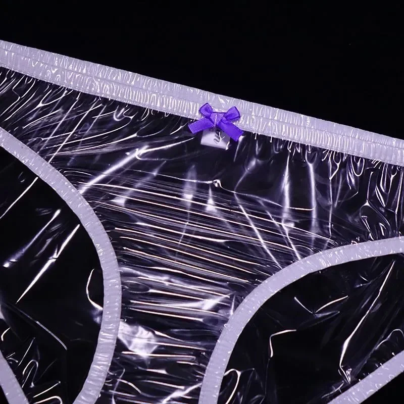 

EPU прозрачные микроэластичные пластиковые трусы мягкие гладкие бесшумные сексуальные ABDL герметичные трусы для взрослых и детей пара эротических трусиков