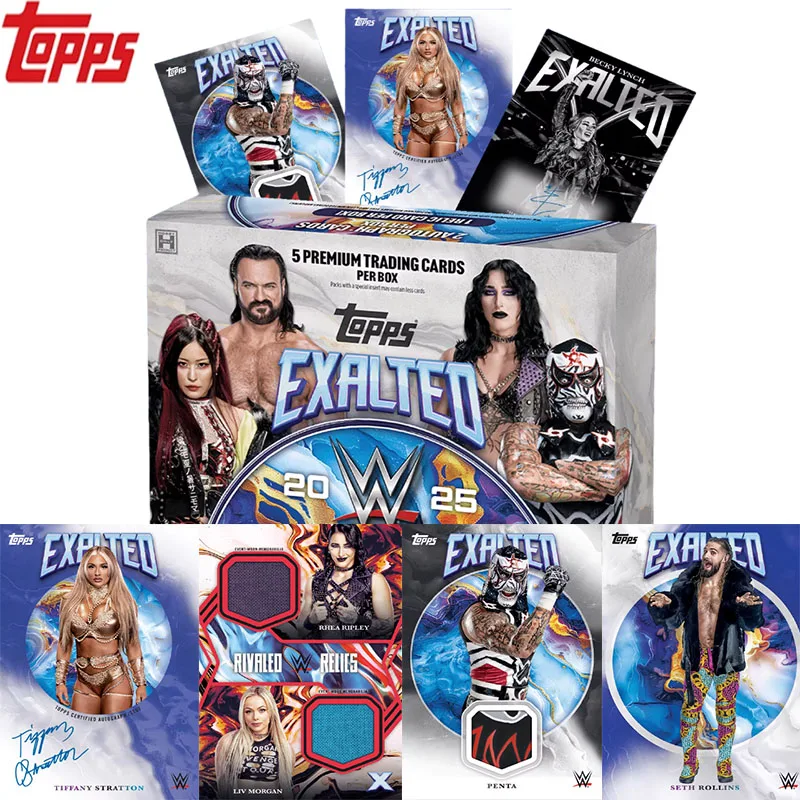 

Оригинальные коллекционные карточки Topps WWE Exalted Superstar 2025 года, редкие параллельные версии, запечатанный бокс-сюрприз, подарки для хобби