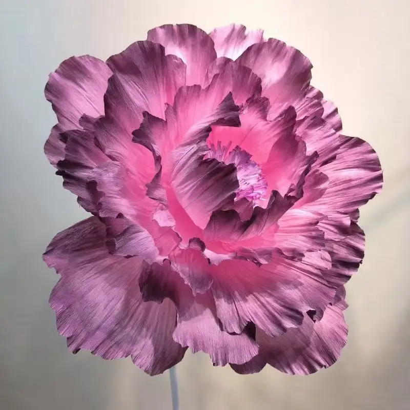 Künstliche Riesen Krepp Papier Pfingstrose Rose Blume Kopf Hause Hochzeit Decor Geburtstag Party Hintergrund Wand Dekoration Handgemachte DIY – Detail 4