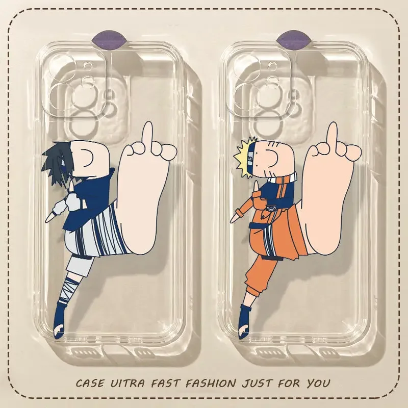 Naruto Funny Anime Funny Peripheral Mobile Phone Case Iphone15 Pro Max 14 12 Gift with Meaning Uchiha Sasuke Itachi Sakura