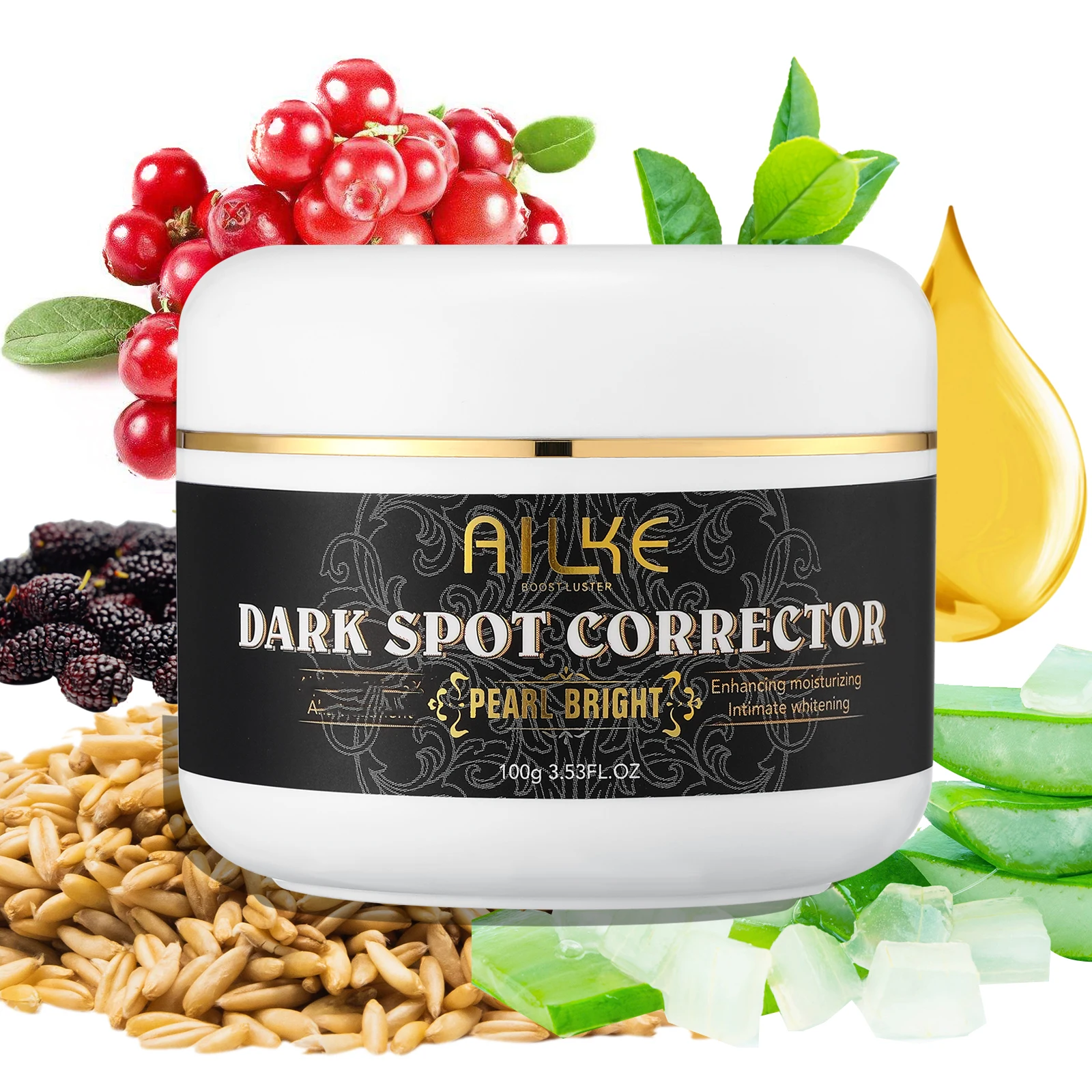 AILKE Dark Spots Corrector Pearl Bright Cream, Whitening Skin, For Face & Body & Armpit, Even Skin Tone For Women, Men, 100ml