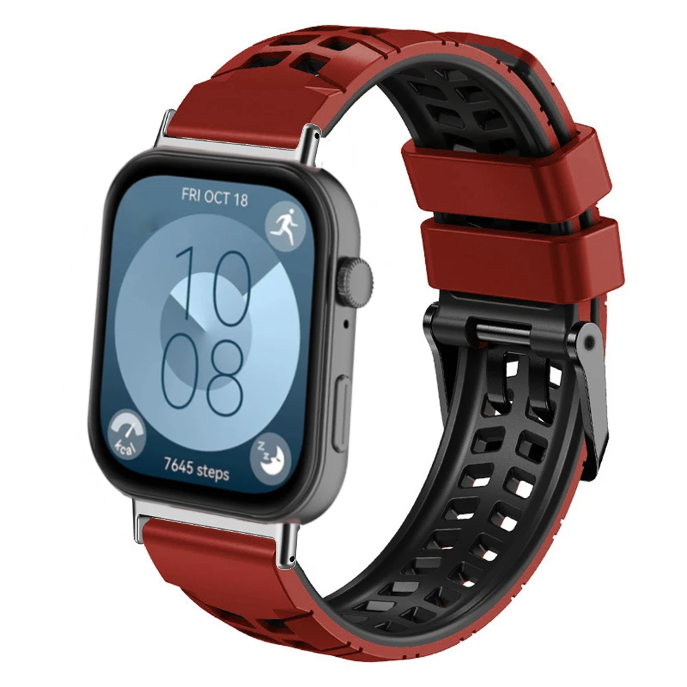 Двухцветный силиконовый ремешок для Huawei Watch Fit4 Pro, спортивный браслет-петля Correa для Huawei Fit 3 Fit 4, замененный дышащий браслет