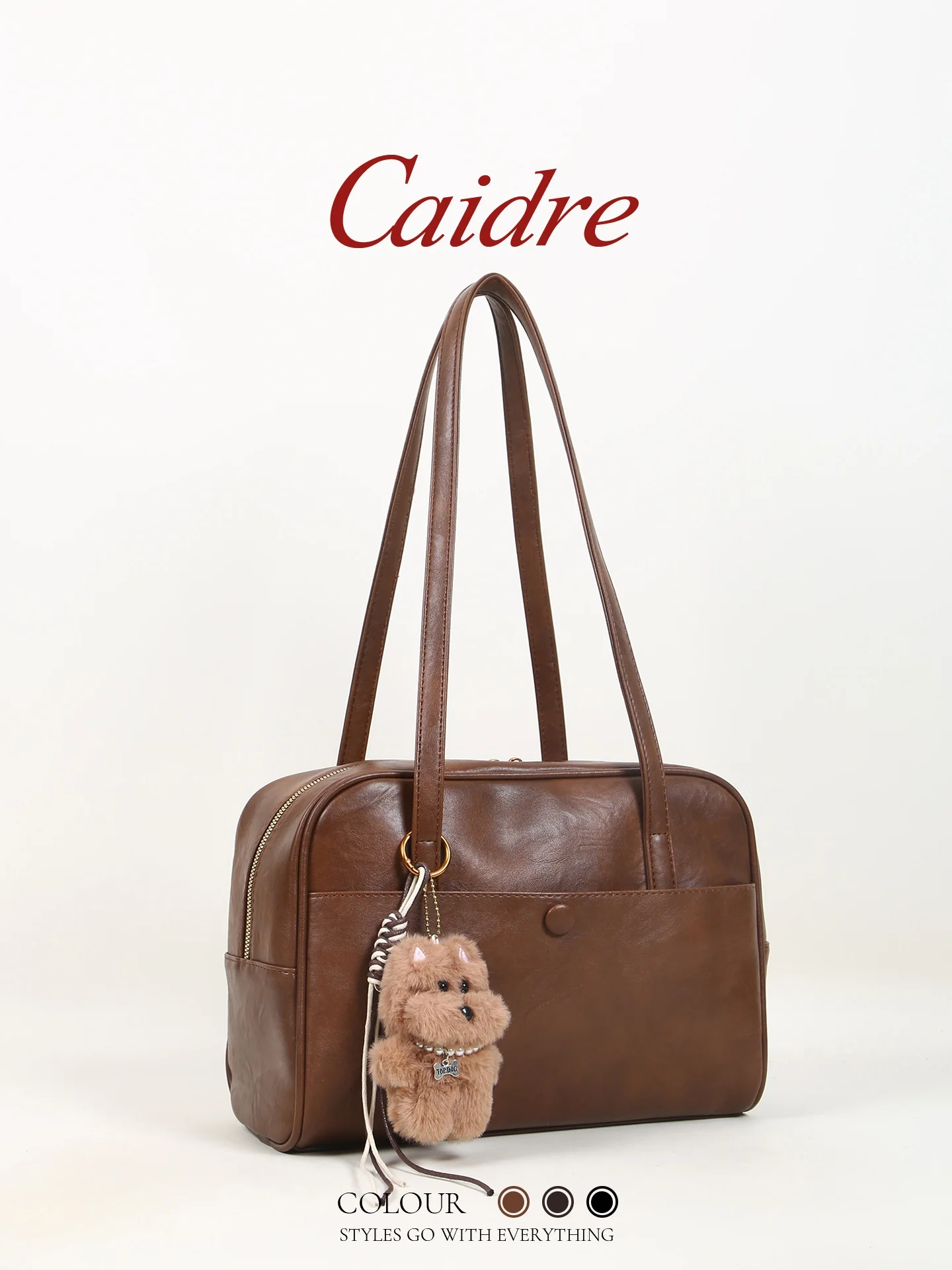 

Caidre Women's Underarm Bag 2026 New Commuter Large Capacity Tote Bag Single Shoulder Bag for Work Commuting Soft PU Leather