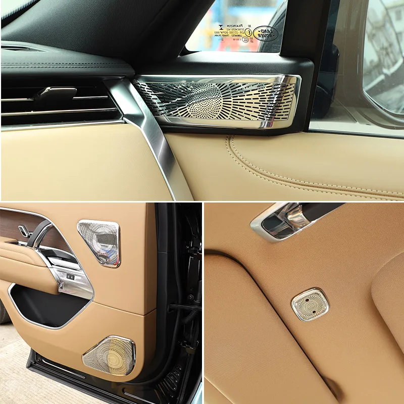 For Land Rover Range Rover Vogue L460 2023 Stainless Steel Car Door Horn A-pillar Roof Horn Cover decorative Frame Accessories