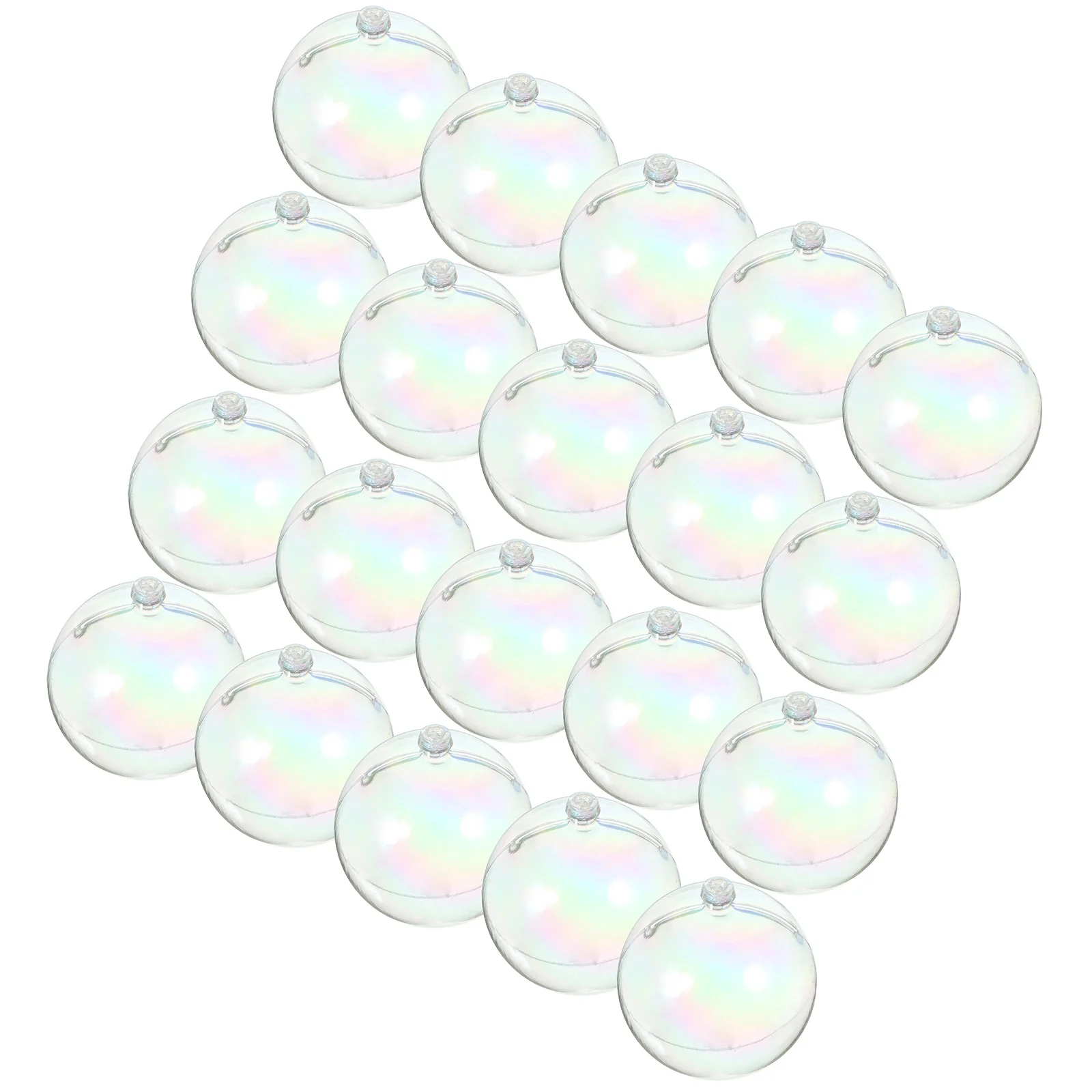 

20pcs Rainbow Ball Decorations Shatterproof Hanging Ornament Christmas Tree Xmas Party Wedding Birthday Decor Supplies Plastic