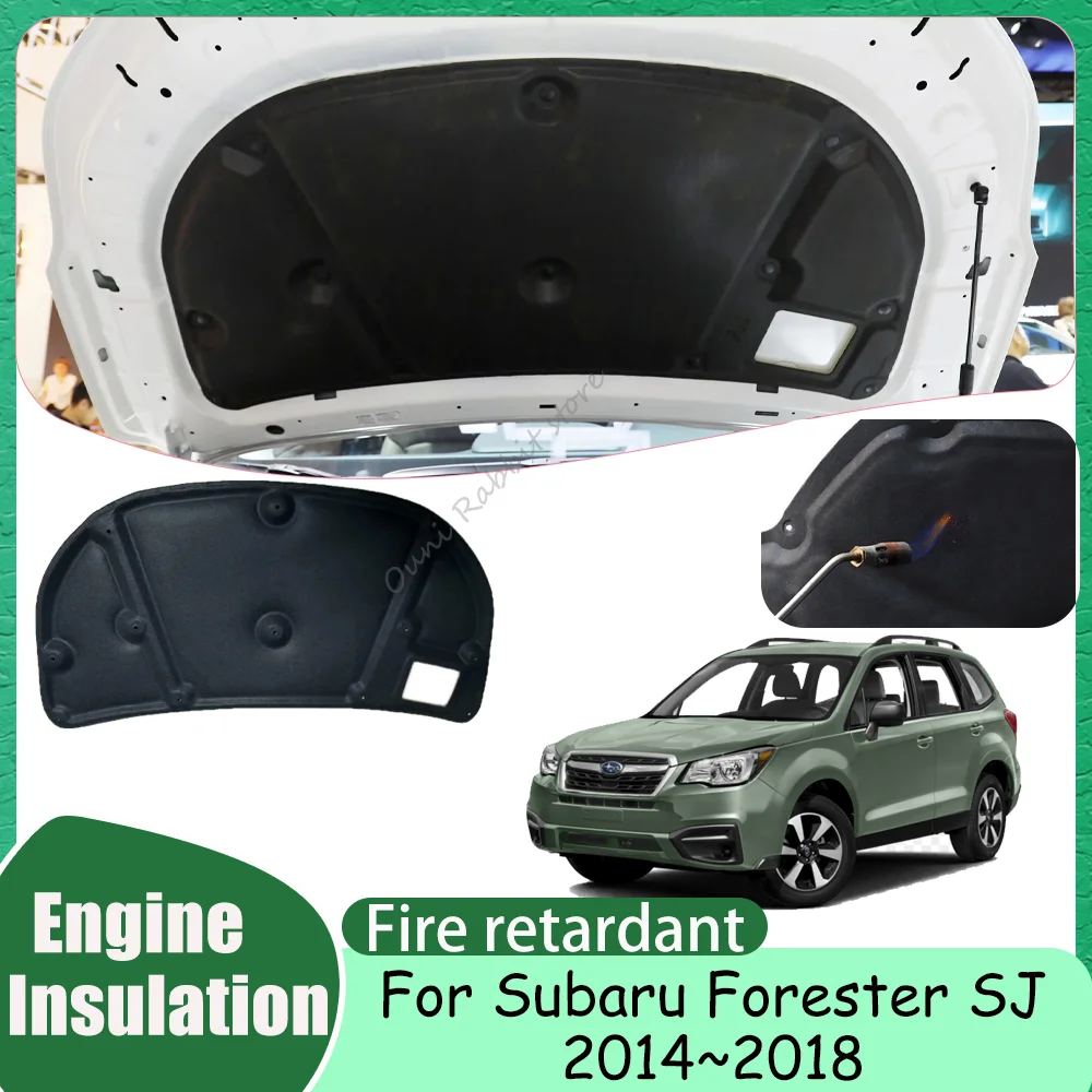 

For Subaru Forester SJ 2014~2018 2015 2016 2017 Car Hood Thermal lining Engine Insulation Cotton Soundproof Mat Accessories