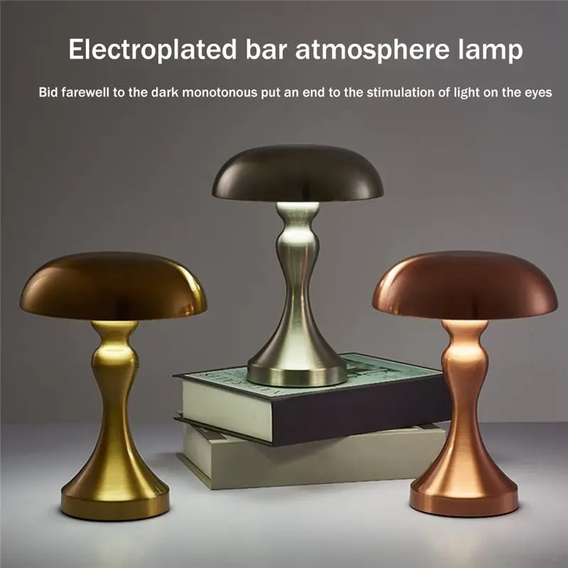 

(ABKM) USB-ночник, декоративная настольная лампа для бара, ресторана, гостиной, спальни, прикроватная лампа, светодиодная сенсорная настольная лампа, серебристая