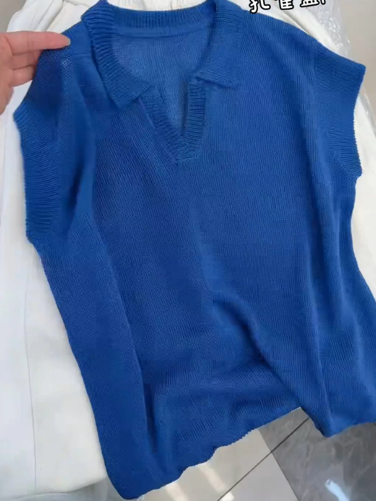 Top de Punto de Seda de Hielo Transpirable y Aadable a la Piel, Color Puro, Manga Corta, Estilo Simple y Casual, Antienveje...