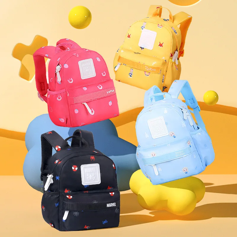 

Disney Lightweight Breathable Backpack for 3-6 Years Babay Waterproof Burden-Reducing School Bag Polyester Cartoon for Kid Girls