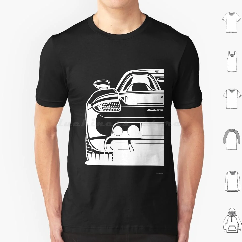 Gt Profile ( White ) T Shirt Big Size 100% Cotton Gt Cgt 997 996 Gt2 Rs Gt3 Rs Gt Turbo 993 964 Blueprint