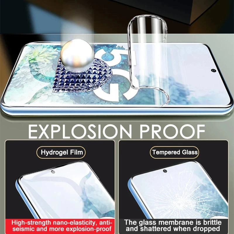 1-4 Pcs Película de hidrogel para Samsung Galaxy S24 S23 S22 S21 S20 Ultra S10 S9 Plus A12 A34 A54 A53 A52 A33 A32 A71 Protector de pantalla 2