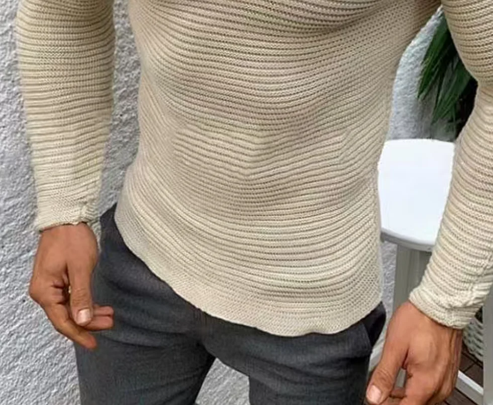 Men's Waffle Knit Shirt, Slim Fit Thermal Wear, Long Sleeve Base Layer​