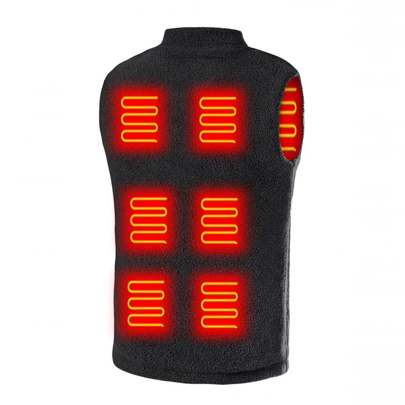 Outdoor Camping Winter Charging Vest Plush Integrated Warm Vest Usb Smart Electric Heating Suit