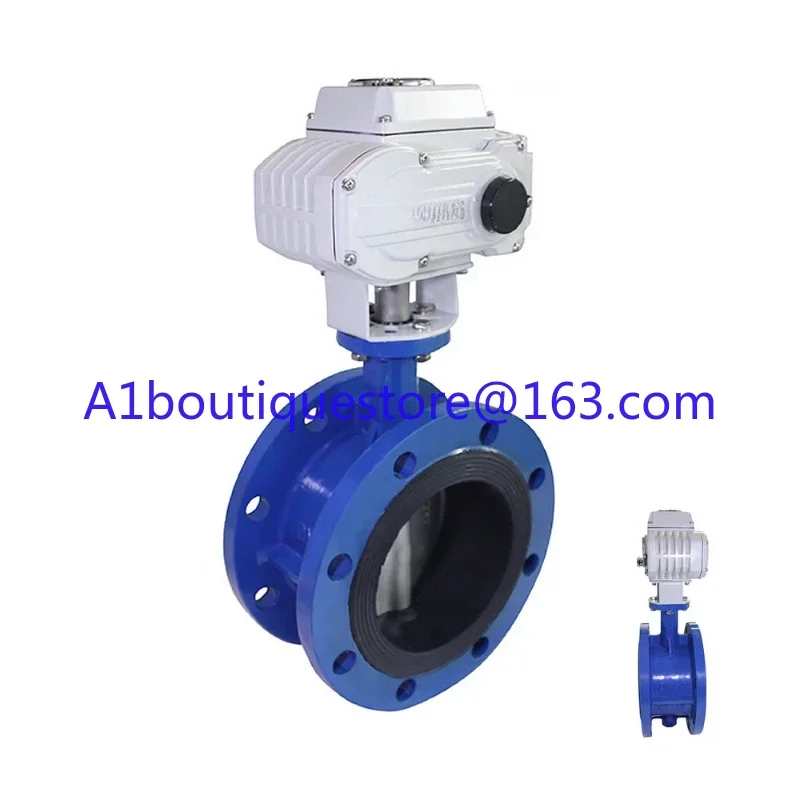 4 inch Double Flange Ductile Iron Electric Actuator Butterfly Valve motorized butterfly valve