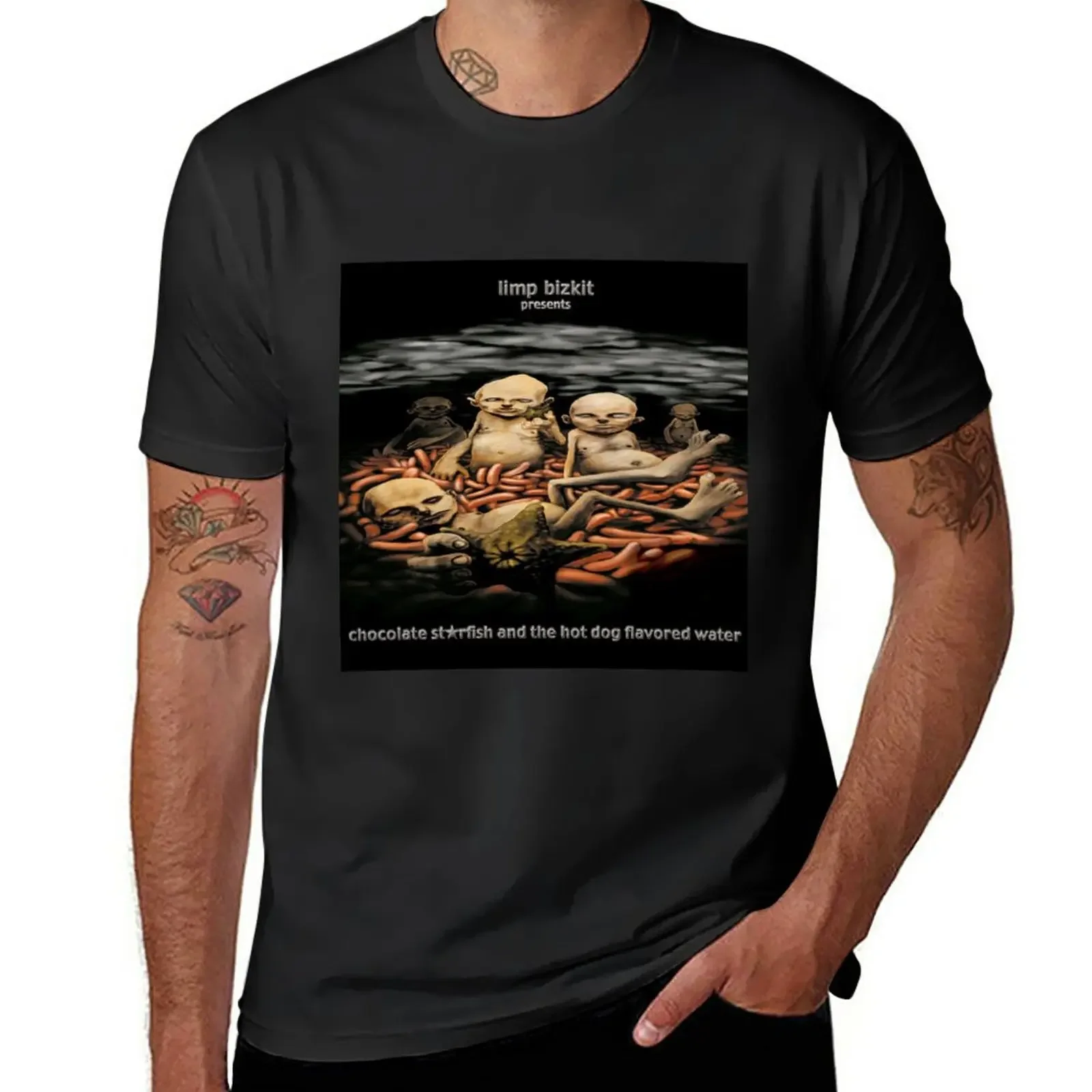 Chocolate starfish and the hot dog flavored water T-Shirt sublime blanks customs design your own men t shirt