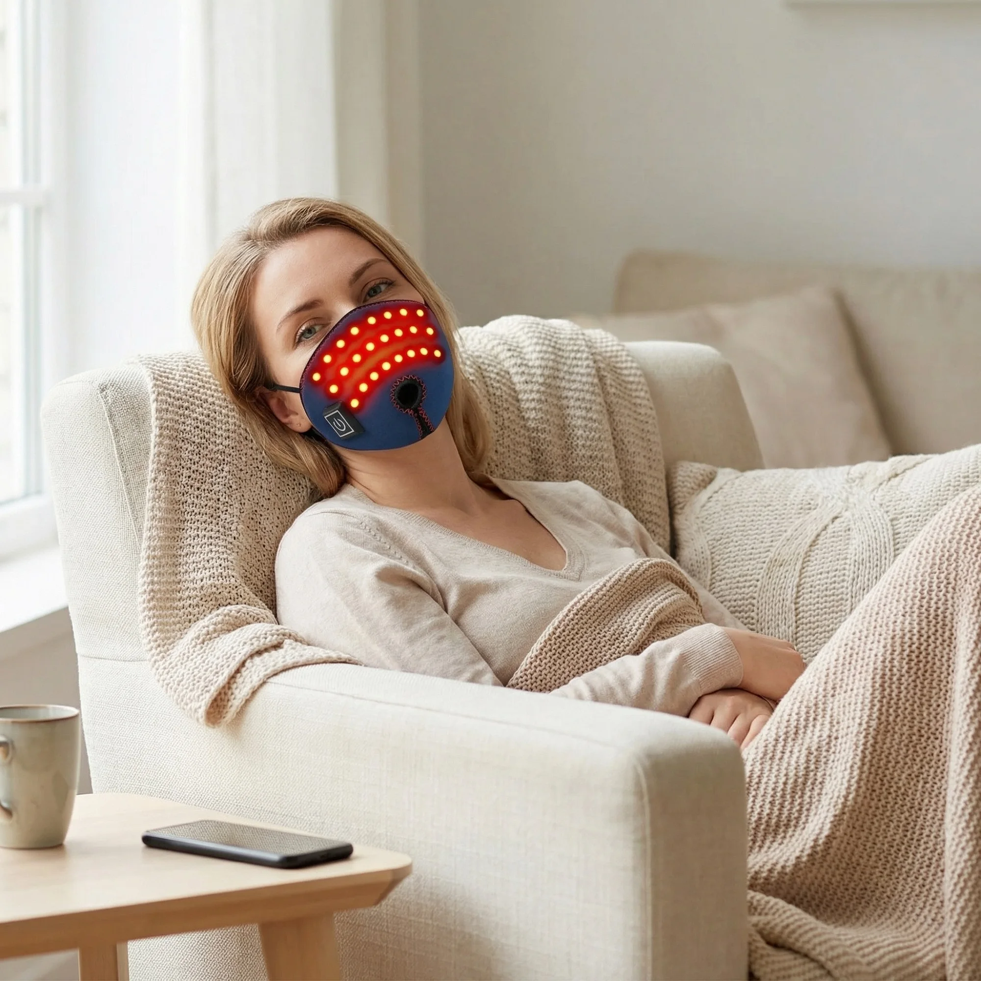 

Red Light Heated Nose Braces Cover Warmer with 3 Temperature Settings And Timer for Stuffy Nose And Allergic Rhinitis Relief