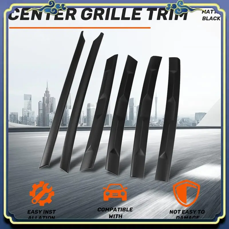 

AU16-LHD For Tiguan L 2017-2021 Front Bumper Mesh Center Grille Grill Moulding Strips Cover Trim