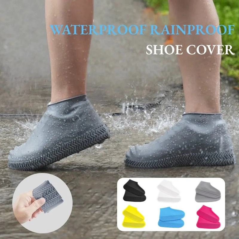 Capa de sapato de silicone antiderrapante impermeável reutilizável, alta elasticidade, resistente ao desgaste, bota de chuva unisex, ao ar livre,