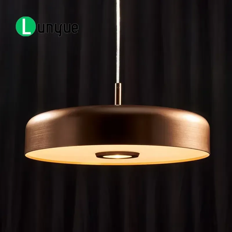 Modern LED Chandelier COB Ra90 2.4G APP Control 3000K Warm Light Anodized Champagne Simple Luxury Style for Living Room