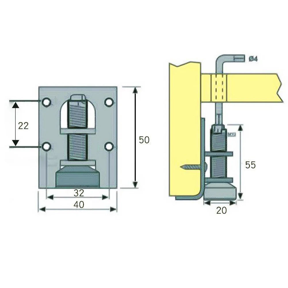 4 szt. Nóżki wyrównujące meble regulowane nóżki wyrównujące do szafek i stołów stal walcowana na zimno nóżki wyrównujące meble