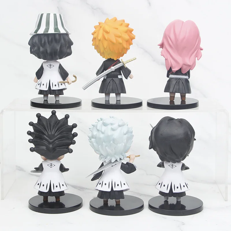 Bleach Rukia Kuchiki Kurosaki Ichigo Hitsugaya Toushirou PVC รูปปั้น Action Figurine โต๊ะสะสมของเล่นตัวเลขของขวัญ