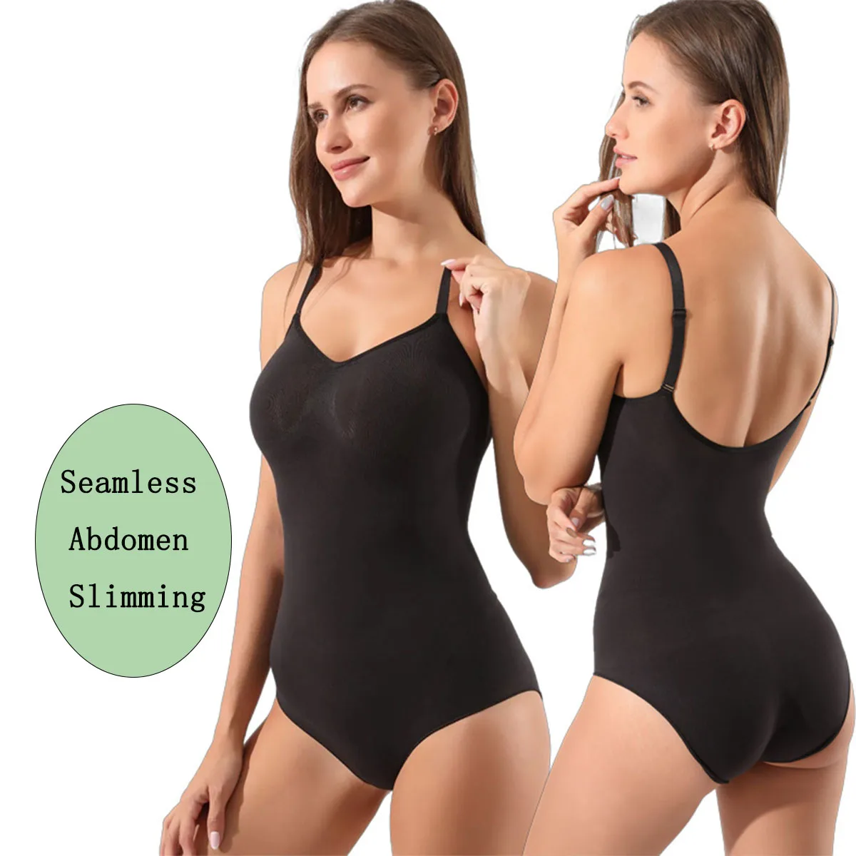 人気！-レディース-オールインワン-ブラック-ボディスーツ：究極の腹部コントロール、ボディシェイプ＆快適な着用感で完璧な体型を実現