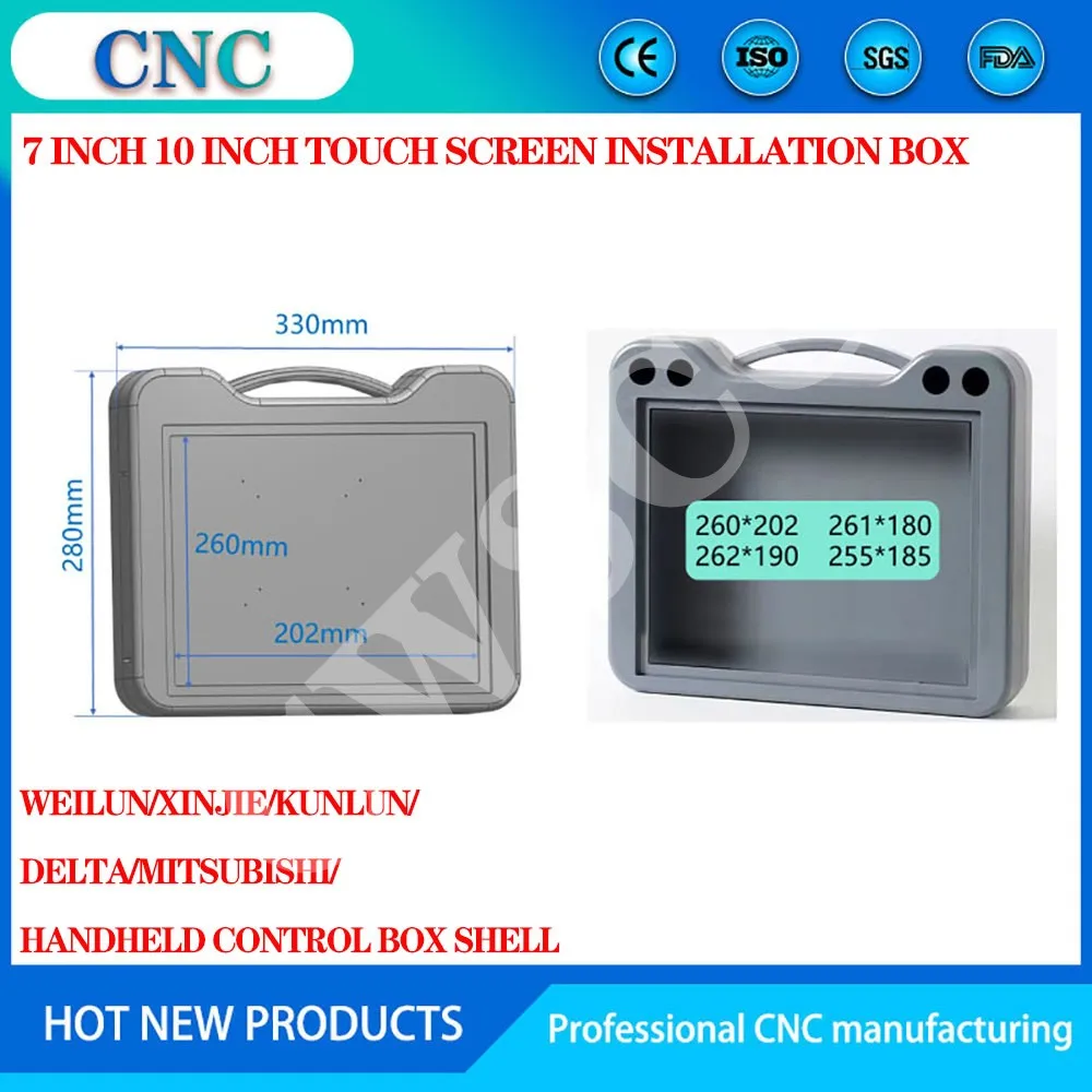 Plc Handheld Touch Screen Installatie Doos 7 Inch 10 Inch Handheld Control Box 5 Inch Plastic Shell Delta