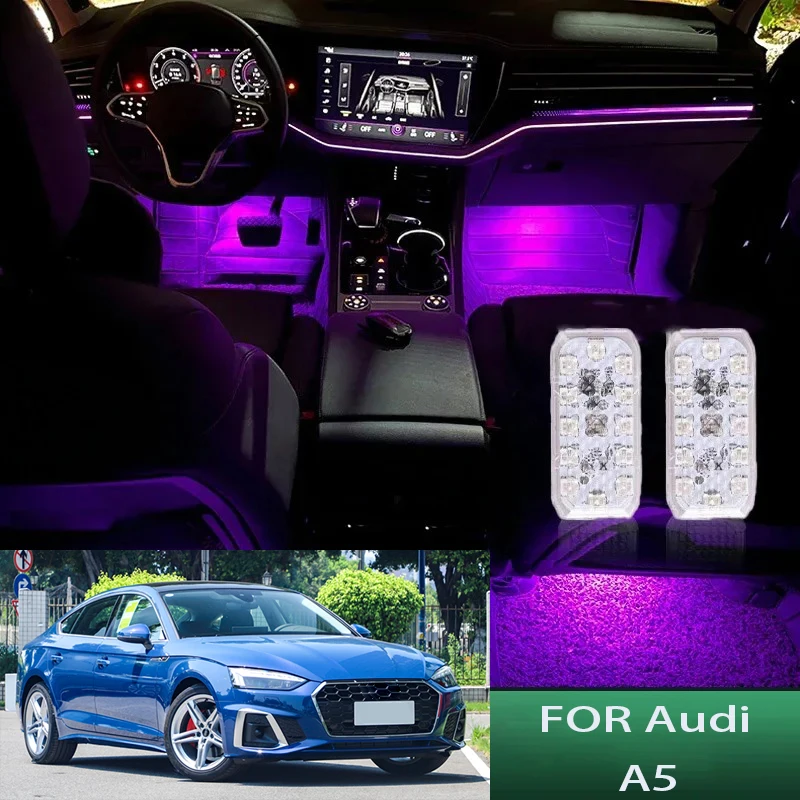 

FOR Audi-a5 LED Car Interior Ambient Foot Light Atmosphere Decorative Lamps Party decoration lights Neon strips