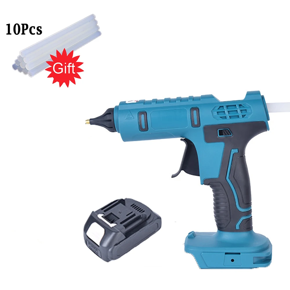 

80W Cordless Electric Glue Gun for Makita 18V Battery DIY Hot Melt Welding Hot Air Gun Anti-scald Nozzle with 11mm Sticks