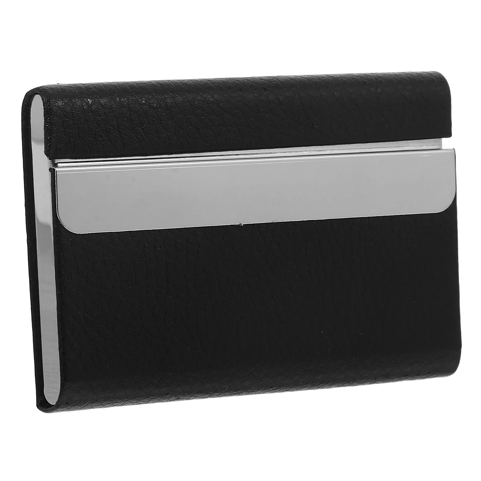 

Stainless Steel Business Card Box Organizer Case Holder Storage Pu Organiser Man for Men