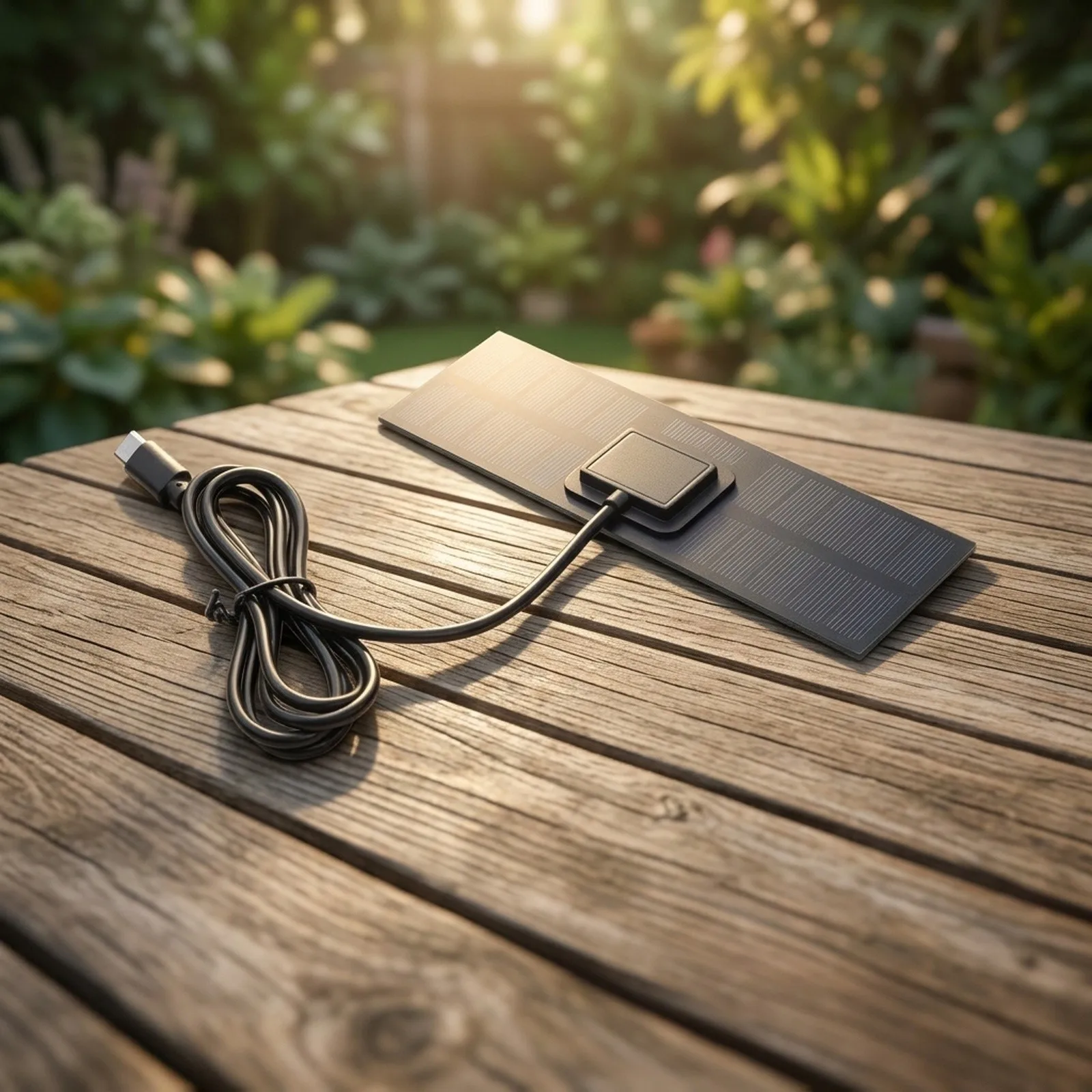 1W Solar Panel Charger with USB-C Port for Mobile Phones and Small Electronics Designed for Home Outdoor and Garden Applications