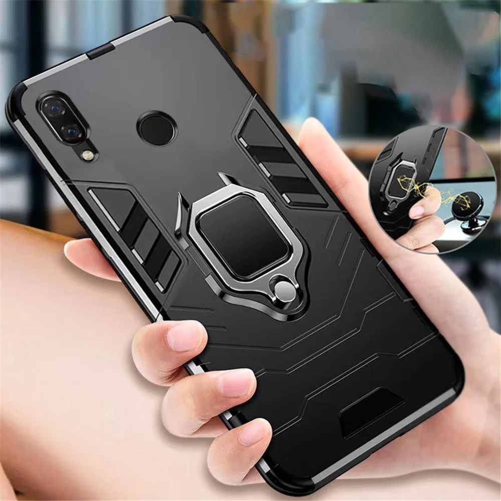 Y7 2019 Cover Huawei Y7 2019 Case Magnetic Armor Finger Ring Shockproof Case For Huawei Y7 2019 Cover For Y7 2019 DUB-LX1 Coque