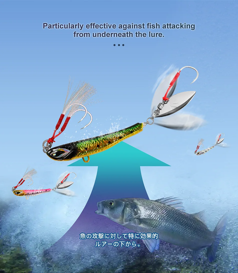 Noeby Blade Jig Lure 21g 28g 40g 60g Shore Casting Metall Jig Löffel Jigging Schwanz Spinner künstliche Harten Köder Meer Angelgerät – Detail 7